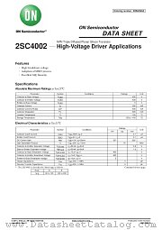 2SC4002 datasheet pdf ON Semiconductor