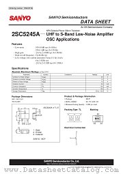 2SC5245A datasheet pdf ON Semiconductor
