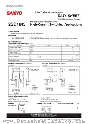 2SD1805 datasheet pdf ON Semiconductor
