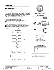 74HC04.REV1 datasheet pdf ON Semiconductor