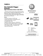 74HC14.REV1 datasheet pdf ON Semiconductor