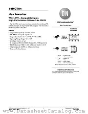 74HCT04.REV1 datasheet pdf ON Semiconductor