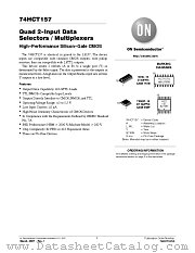 74HCT157.REV1 datasheet pdf ON Semiconductor