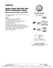 74HCT32 datasheet pdf ON Semiconductor