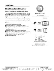 74HCU04 datasheet pdf ON Semiconductor