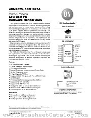 ADM1025 datasheet pdf ON Semiconductor