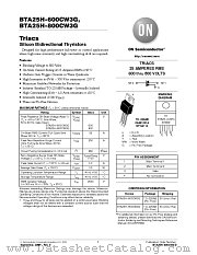 BTA25H-600CW3 datasheet pdf ON Semiconductor