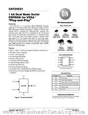 CAT24C21 datasheet pdf ON Semiconductor