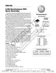 CS5165 datasheet pdf ON Semiconductor