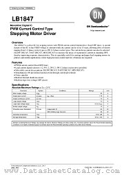 LB1847 datasheet pdf ON Semiconductor