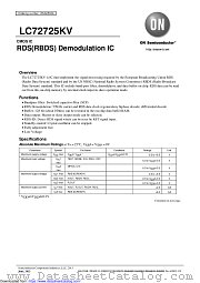 LC72725KM datasheet pdf ON Semiconductor