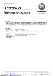 LC72725KVS datasheet pdf ON Semiconductor