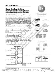 MC74HC4016 datasheet pdf ON Semiconductor
