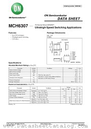 MCH6307 datasheet pdf ON Semiconductor