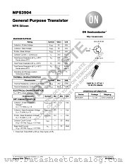 MPS3904 datasheet pdf ON Semiconductor
