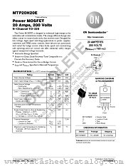MTP20N20E datasheet pdf ON Semiconductor