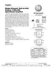 TLV271 datasheet pdf ON Semiconductor