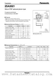 2SA2021 datasheet pdf Panasonic