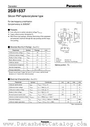 2SB1537 datasheet pdf Panasonic