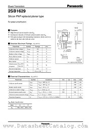 2SB1629 datasheet pdf Panasonic