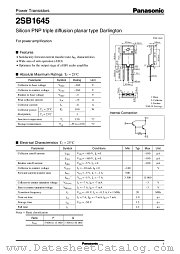 2SB1645 datasheet pdf Panasonic