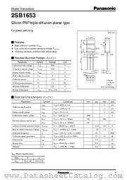 2SB1653 datasheet pdf Panasonic