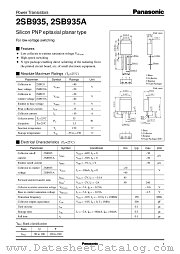 2SB935A datasheet pdf Panasonic