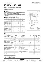 2SB954A datasheet pdf Panasonic