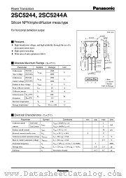 2SC5244A datasheet pdf Panasonic