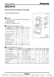 2SC5412 datasheet pdf Panasonic