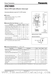 2SC5885 datasheet pdf Panasonic