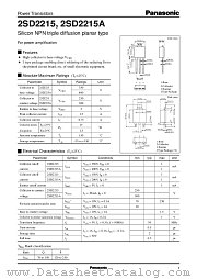2SD2215 datasheet pdf Panasonic