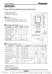 2SD2254 datasheet pdf Panasonic