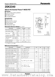 2SK2340 datasheet pdf Panasonic