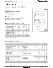 2SK2538 datasheet pdf Panasonic