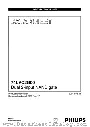 74LVC2G00 datasheet pdf Panasonic