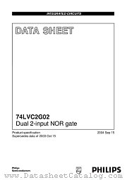 74LVC2G02 datasheet pdf Panasonic
