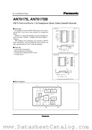 AN7017SB datasheet pdf Panasonic