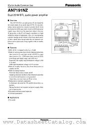AN7191NZ datasheet pdf Panasonic