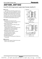 AN7194Z datasheet pdf Panasonic