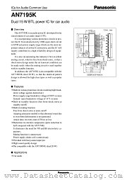 AN7195 datasheet pdf Panasonic