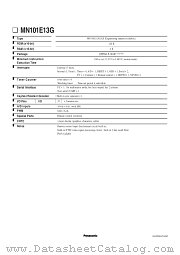 MN101E13G datasheet pdf Panasonic