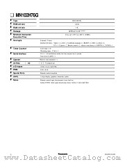 MN102H76G datasheet pdf Panasonic