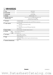 MN103S52G datasheet pdf Panasonic