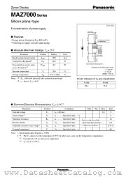 MAZ7000 datasheet pdf Panasonic