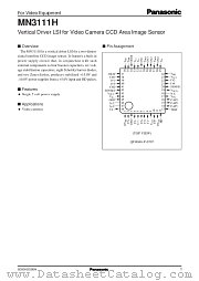 MN3111H datasheet pdf Panasonic