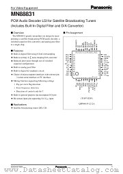 MN88831 datasheet pdf Panasonic