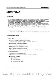MN662792AB datasheet pdf Panasonic