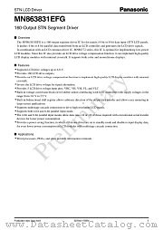 MN863831EFG datasheet pdf Panasonic