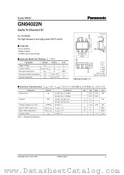 GN04022N datasheet pdf Panasonic